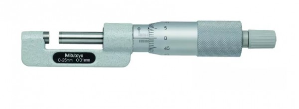 Analoge Bügelmessschraube mit kleinem Bügel für Naben- und Lagerbuchsenmessungen, Messbereich 0-25 m