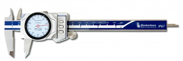 Digitaler Messschieber mit Rundskala und wiederaufladbarem Akku - gratis DAkkS-Kalibrierung
