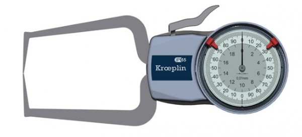 Analoger Schnelltaster für Außenmessungen, 0-50 mm, IP65, Messkontakt Kugel-Ø 3 mm