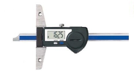 Digitaler Tiefenmessschieber mit gerader Schiene, Messspanne 500 mm, Brückenlänge 150 mm