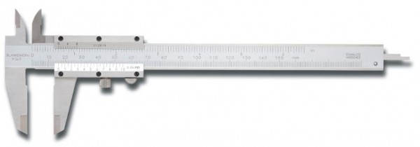 Präzisions-Taschenmessschieber Messspanne 155 mm mit Feststellschraube, mit Gravur M04R
