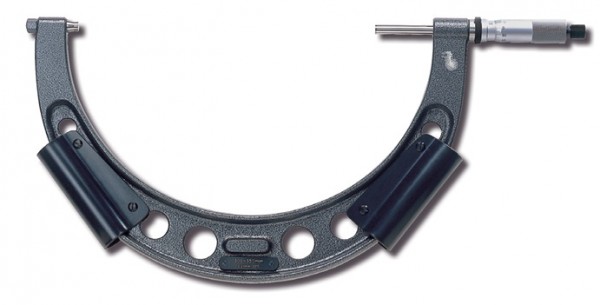 Analoge Bügelmessschraube mit Handwärmeschutzgriff, Steigung 1,0 mm, 900-950 mm
