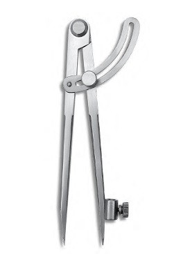 Bogenzirkel mit Bleistifthalter, Länge 250 mm