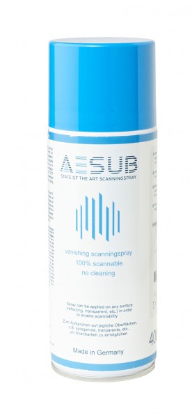 Scanning Spray, "AESUB blau", 400ml Spraydose, sublimiert innerhalb von 4h