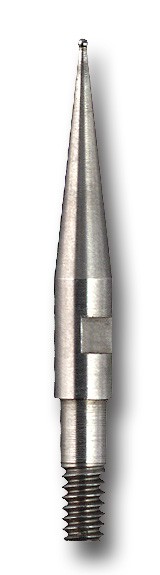 Messeinsatz Gewinde M1,6, Wolframcarbid-Kugel Ø 0,4mm, Länge 12mm