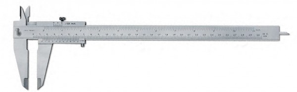 Analoger Feinst-Messschieber parallaxefrei, 200 mm, Schenkellänge 55 mm, Genauigkeit 0,03 mm