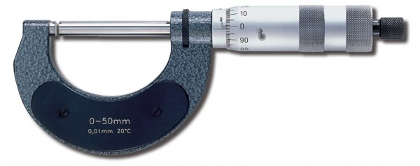 Analoge Bügelmessschraube mit Klemmeinrichtung und Gefühlsratsche, Steigung 1,0 mm, 950-1000 mm