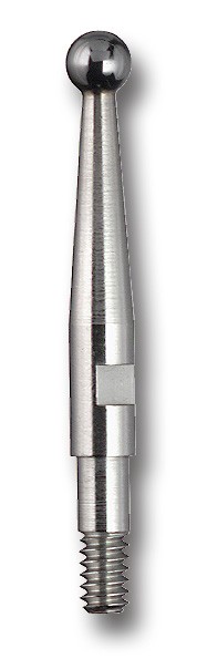 Messeinsatz Gewinde M1,6, Wolframcarbid-Kugel Ø 2mm, Länge 12,8mm