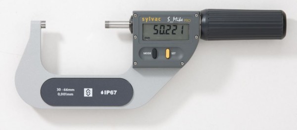 Digitale Bügelmessschraube, wassergeschützt IP67, "Mike Pro" Messbereich 30-66 mm, Proximity