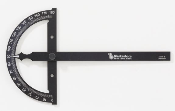 Winkelmesser 0-180°, Größe 150/200mm, 1° Teilung, Aluminum mit Hartcoat Beschichtung